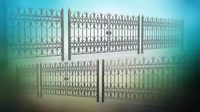 Gate and fence Metal Art JPEG PNG 2 texture packs