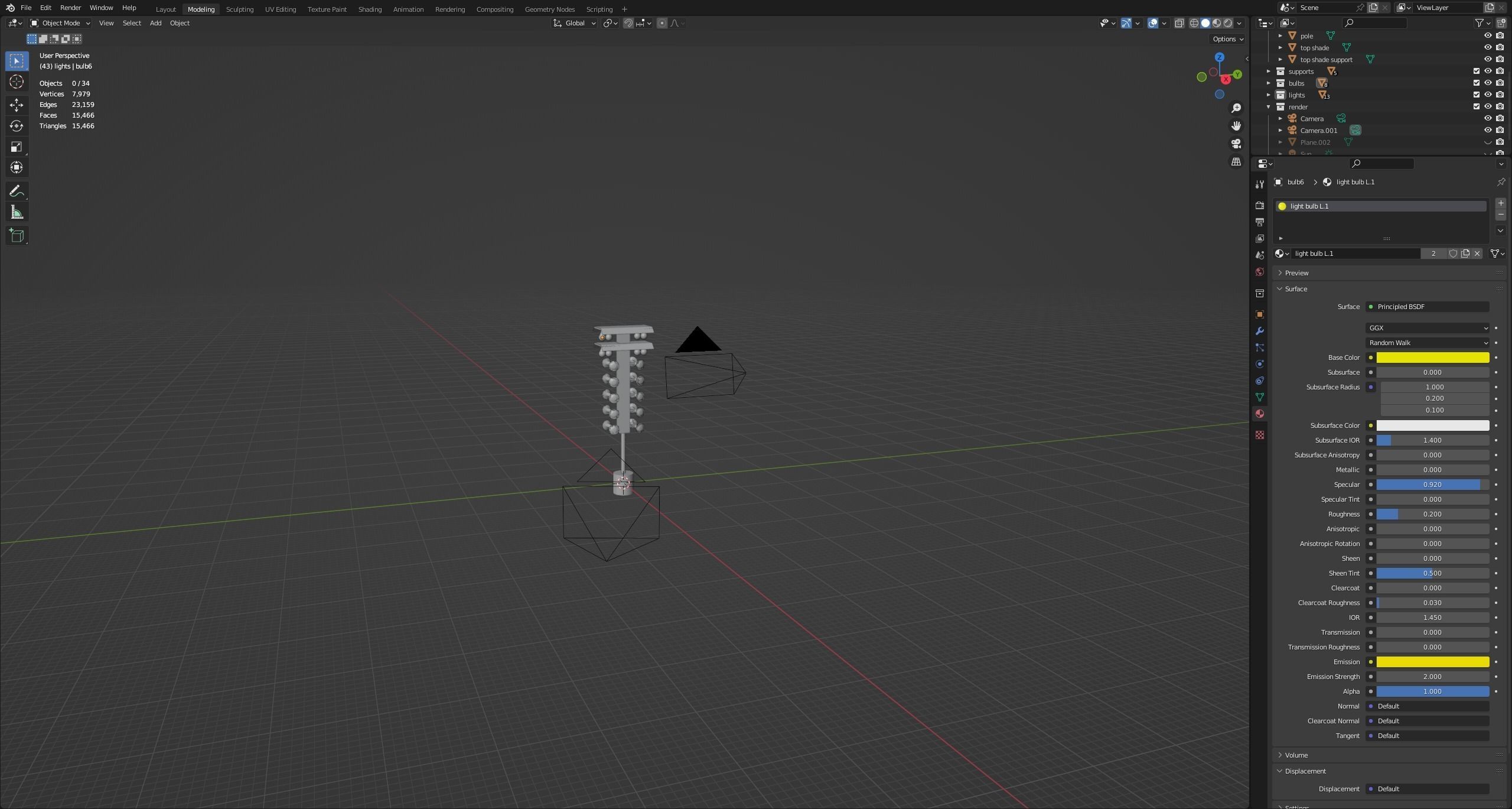 drag racing tree lights Low-poly 3D model_8