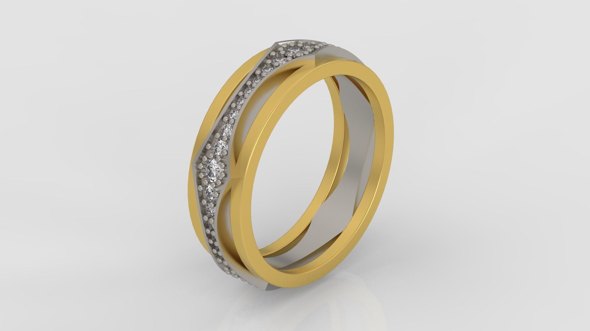 Wedding Ring 3D print mocel C30 3D print model_3