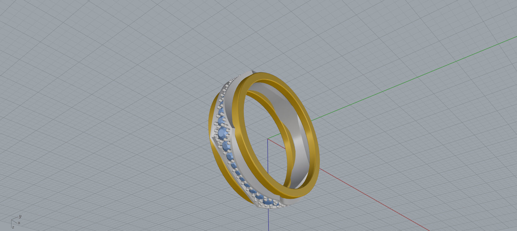 Wedding Ring 3D print mocel C30 3D print model_12