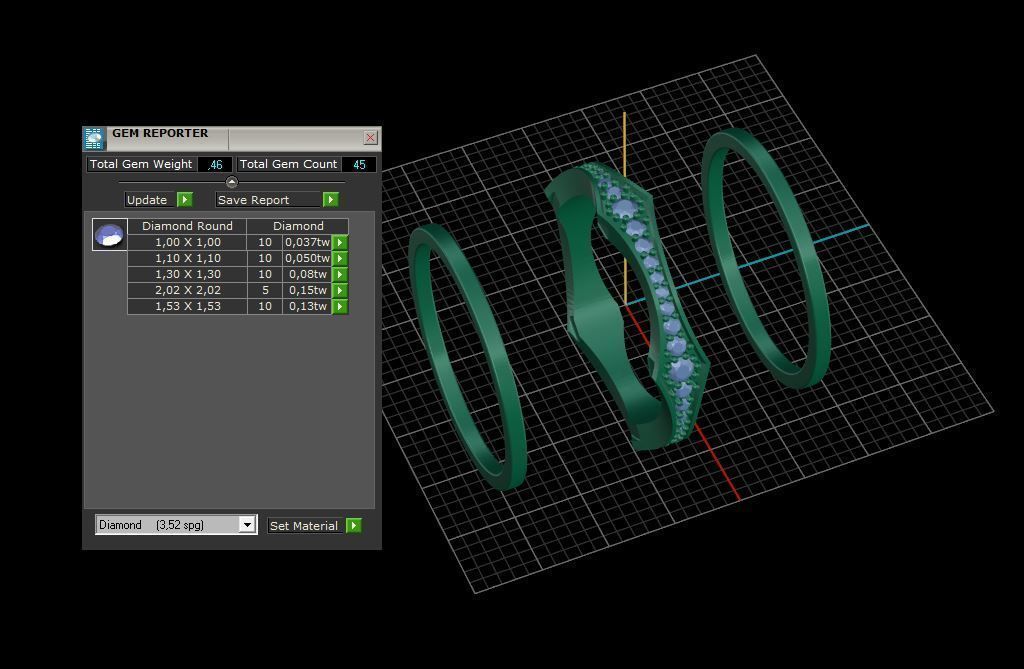 Wedding Ring 3D print mocel C30 3D print model_7