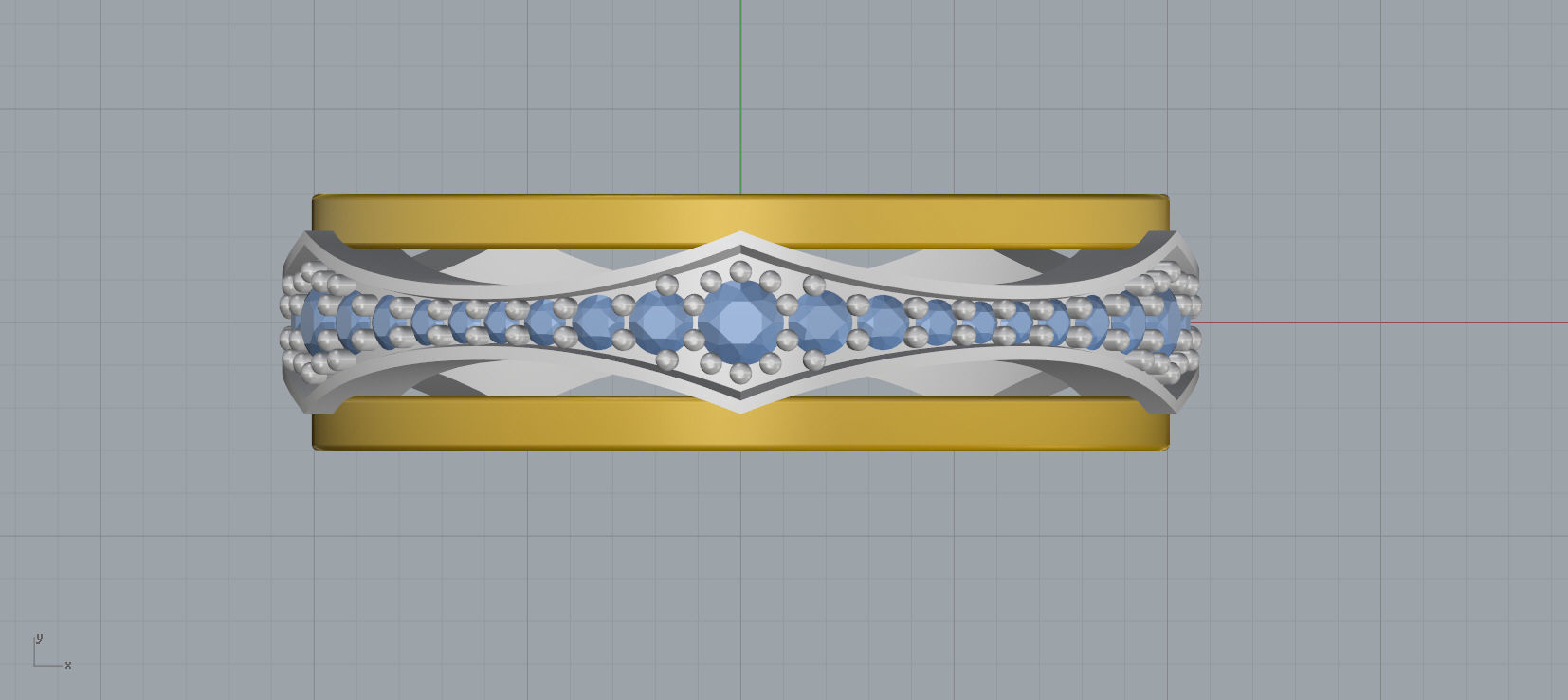 Wedding Ring 3D print mocel C30 3D print model_6