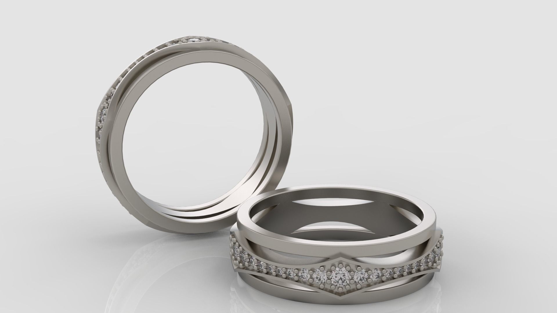 Wedding Ring 3D print mocel C30 3D print model_4