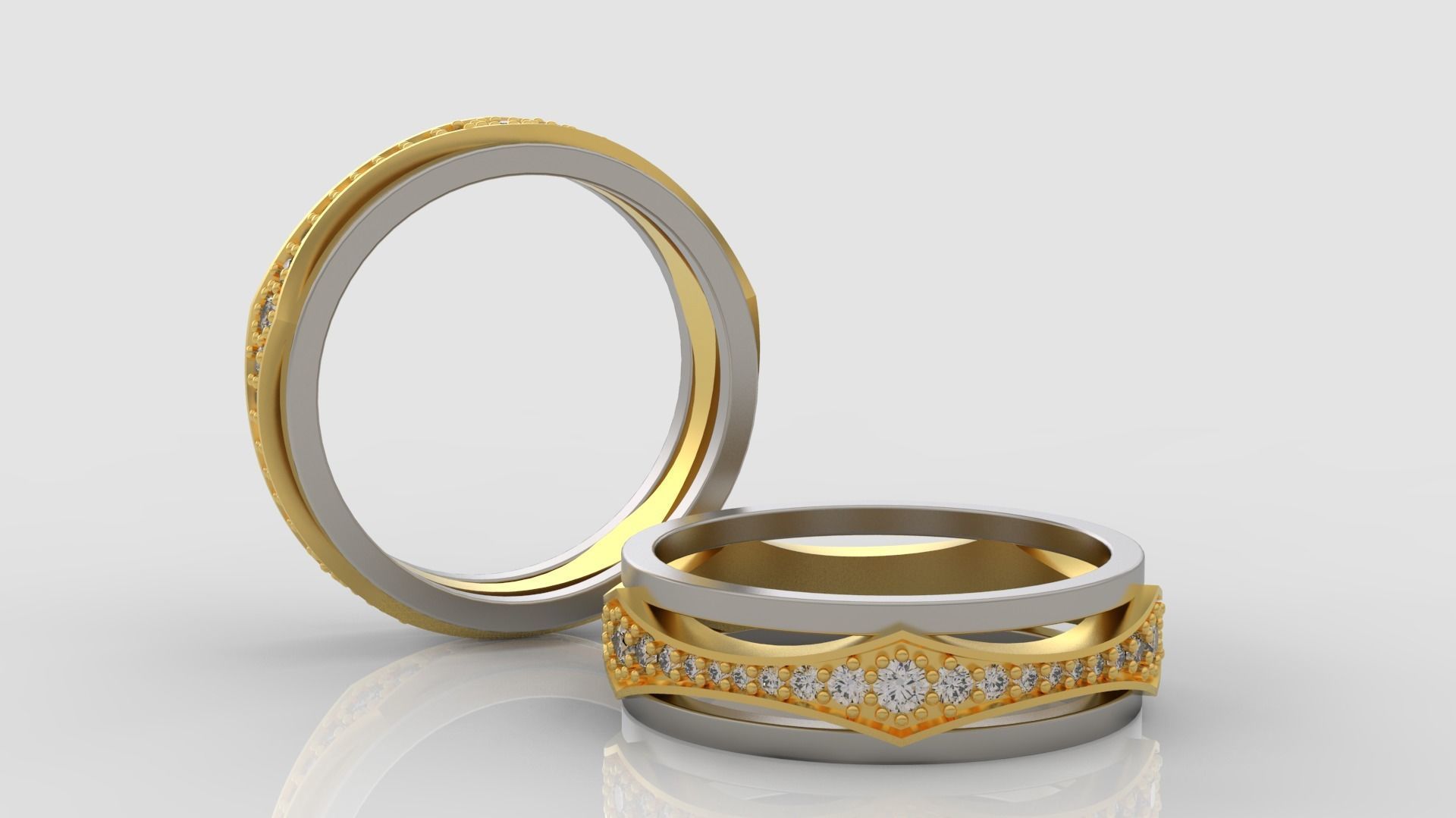 Wedding Ring 3D print mocel C30 3D print model_2