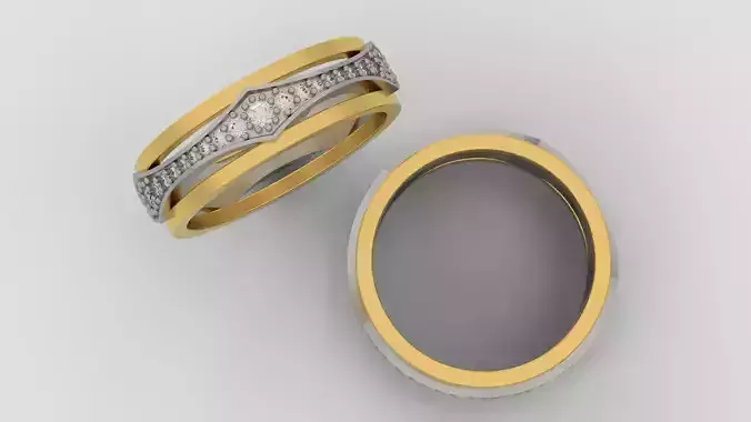 Wedding Ring 3D print mocel C30