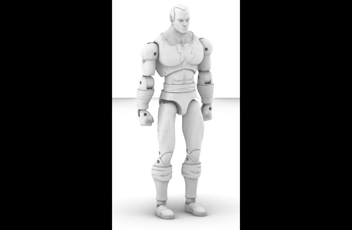 Black Adam - Articulated Action Figure - Comics Style 3D print model_4