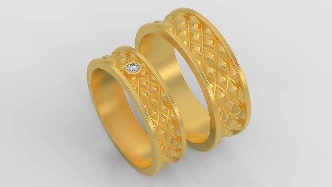 Wedding Rings 3D print model C32 Free 3D print model