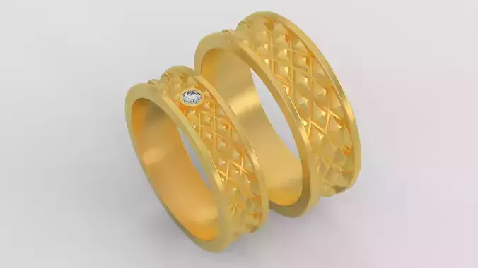 Wedding Rings 3D print model C32