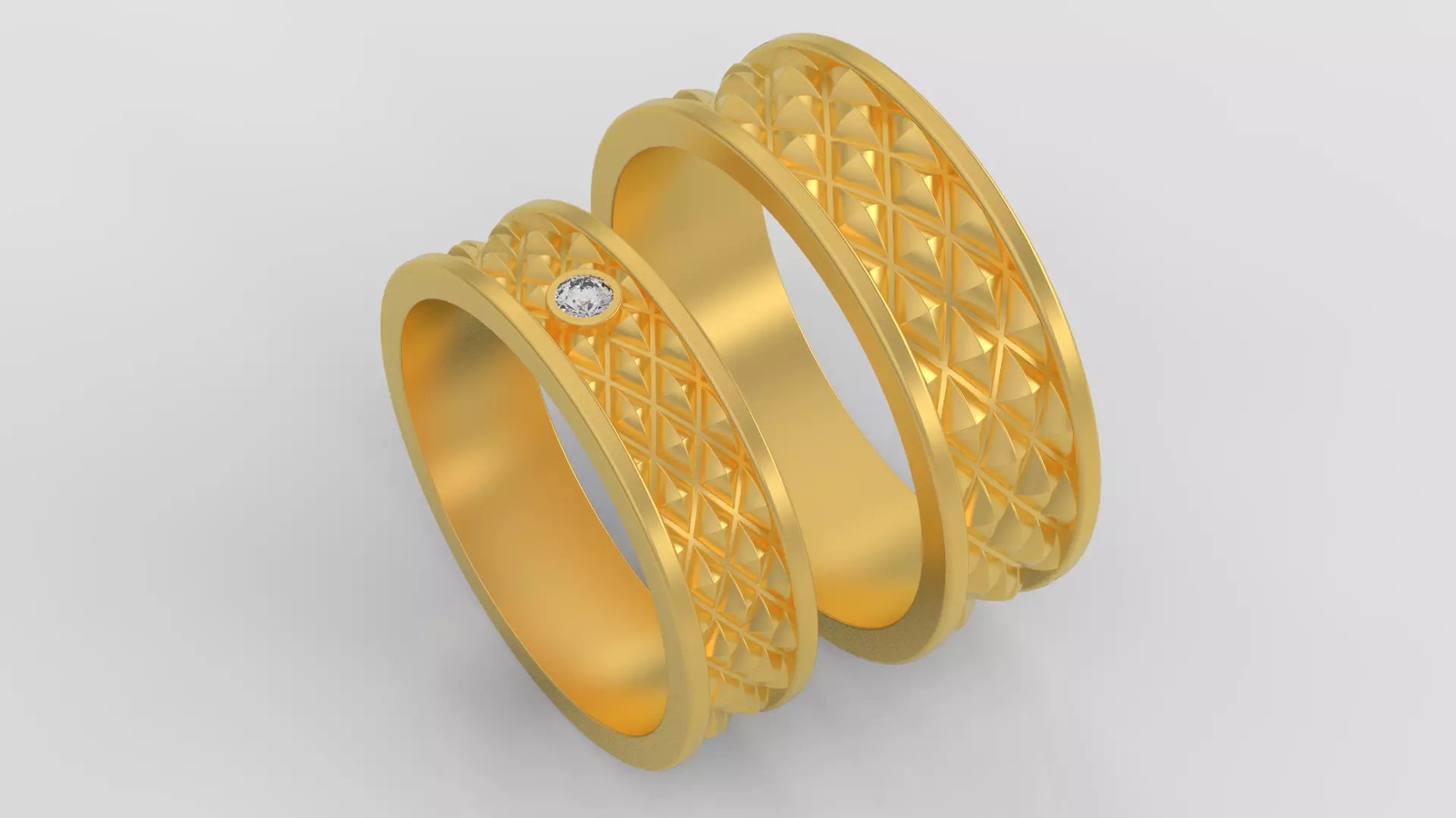 Wedding Rings 3D print model C32 Free 3D print model