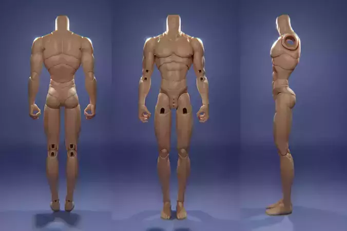 TOM OF FINLAND-INSPIRED BJD BODY 3D print model