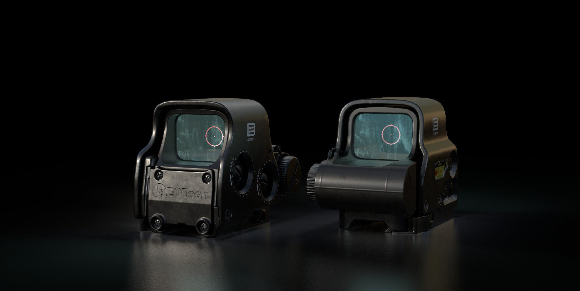 EOTech EXPS3-0 Low-poly Gameready 3D model Low-poly 3D model_3