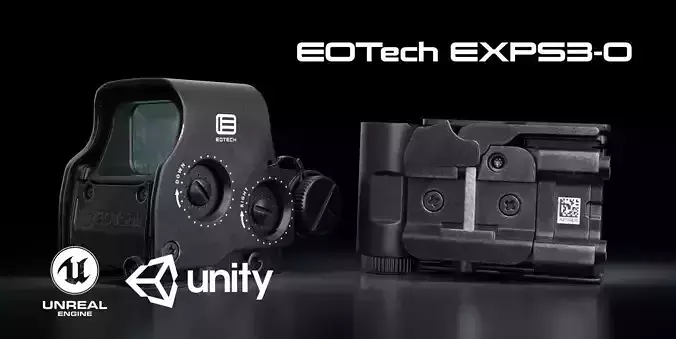 EOTech EXPS3-0 Low-poly Gameready 3D model