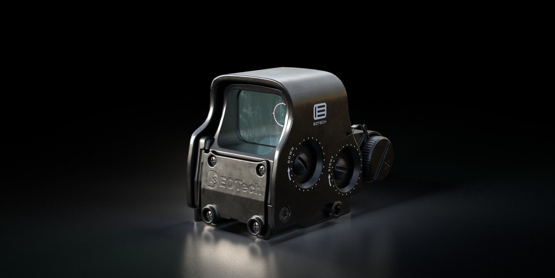 EOTech EXPS3-0 Low-poly Gameready 3D model Low-poly 3D model_4