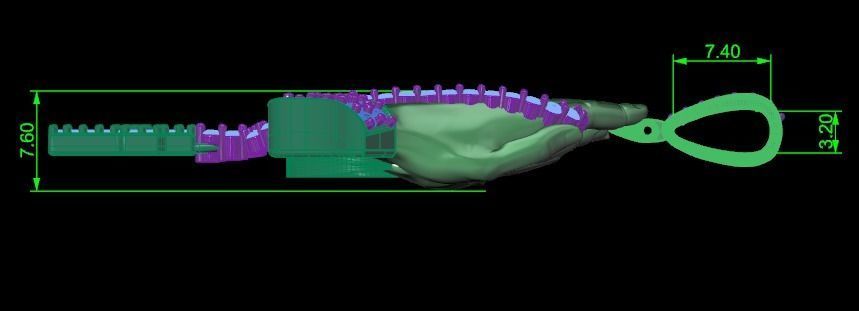 Praying Hand Cross Pendant 3D print model_15