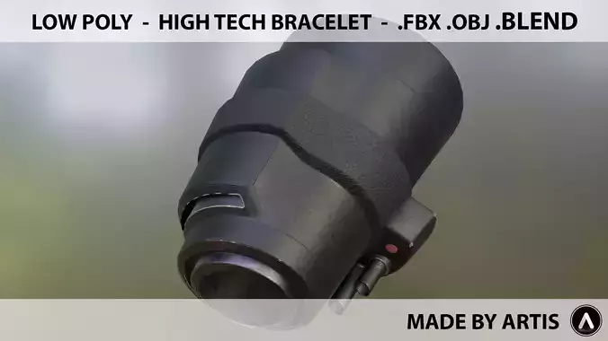 HighTech Bracelet - LowPoly Game Ready Low-poly 3D model