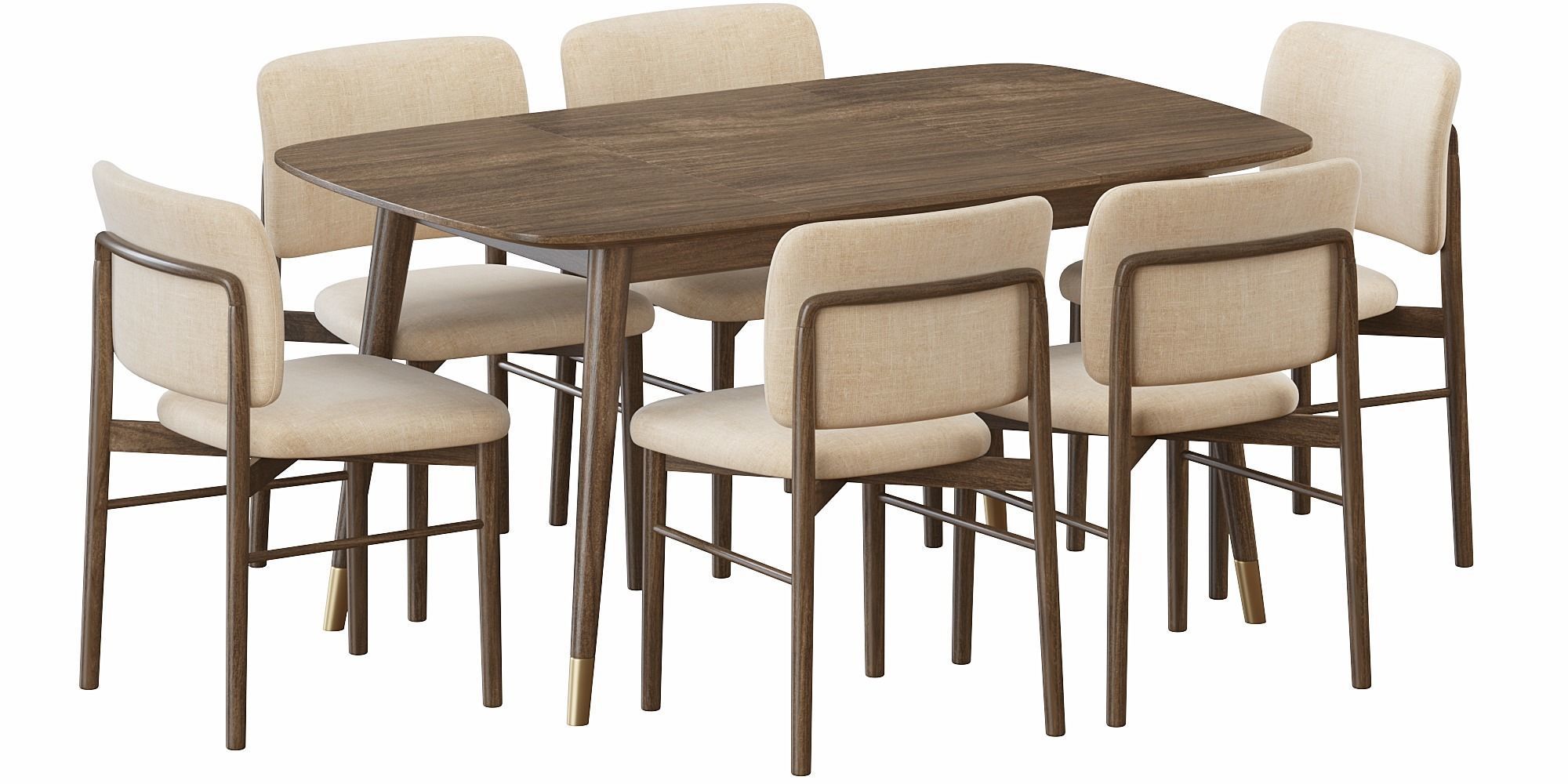 Alice Dining Chair and Clover Table 3D model_6