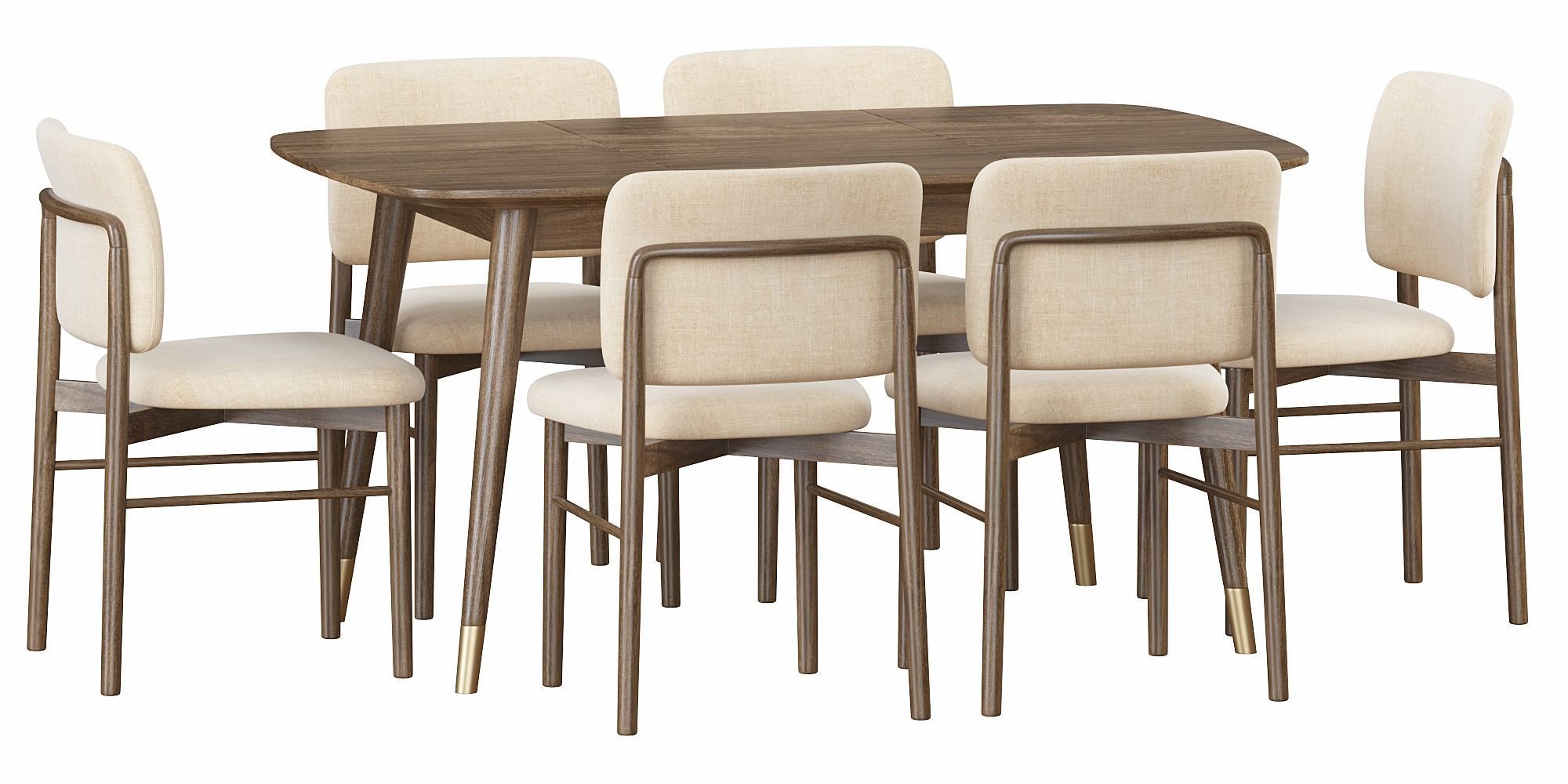 Alice Dining Chair and Clover Table 3D model_5