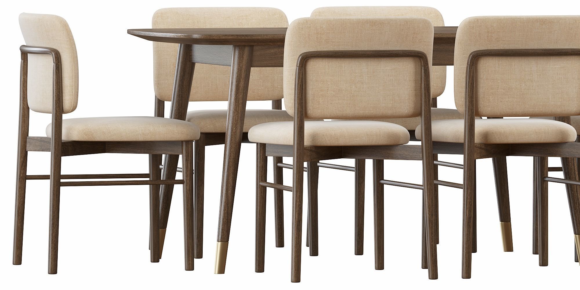 Alice Dining Chair and Clover Table 3D model_7