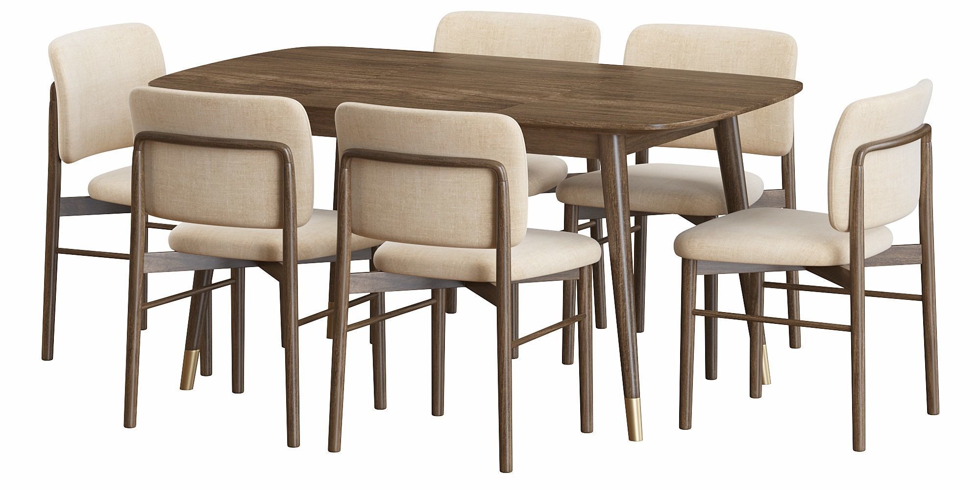 Alice Dining Chair and Clover Table 3D model_4