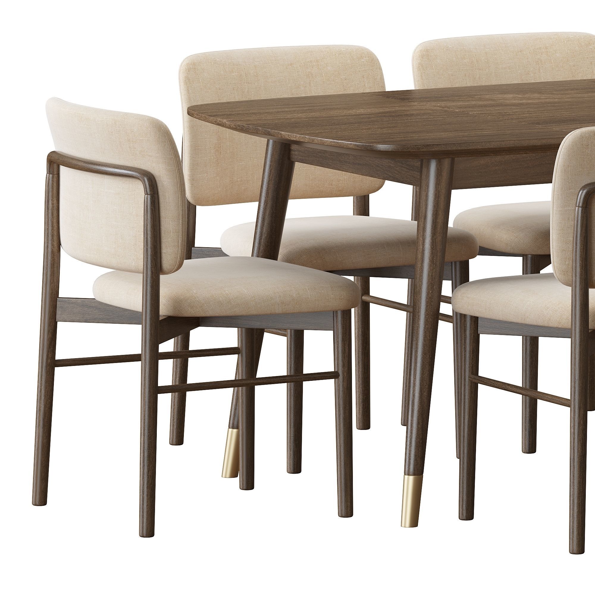 Alice Dining Chair and Clover Table 3D model_3