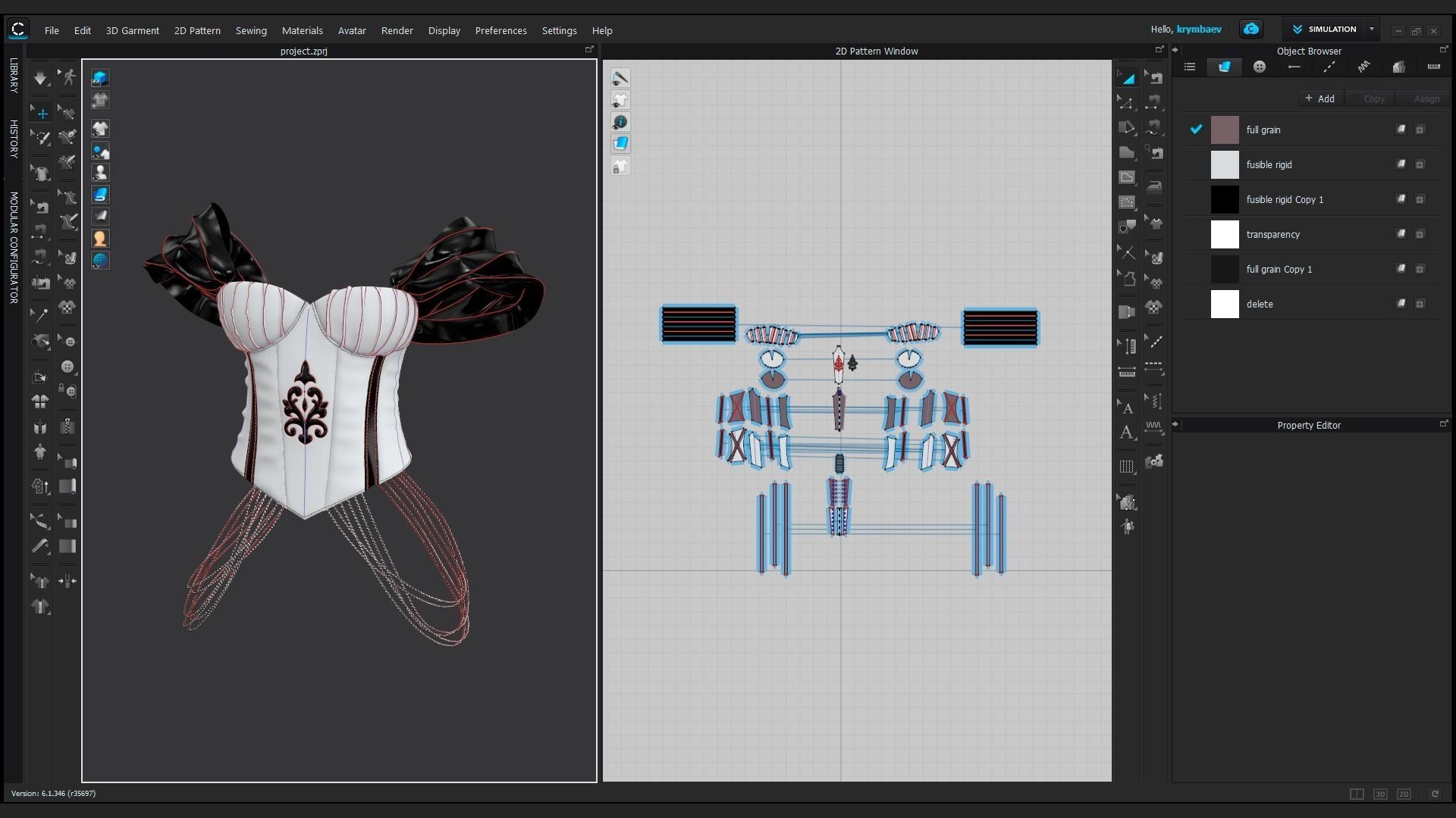 Female Corset Marvelous Designer  3D model_5