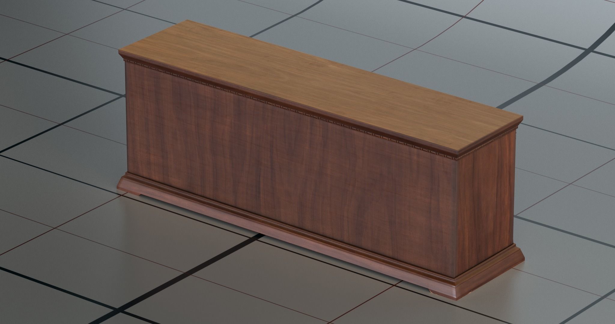Dresser 1 PBR sideboard 3D model_5