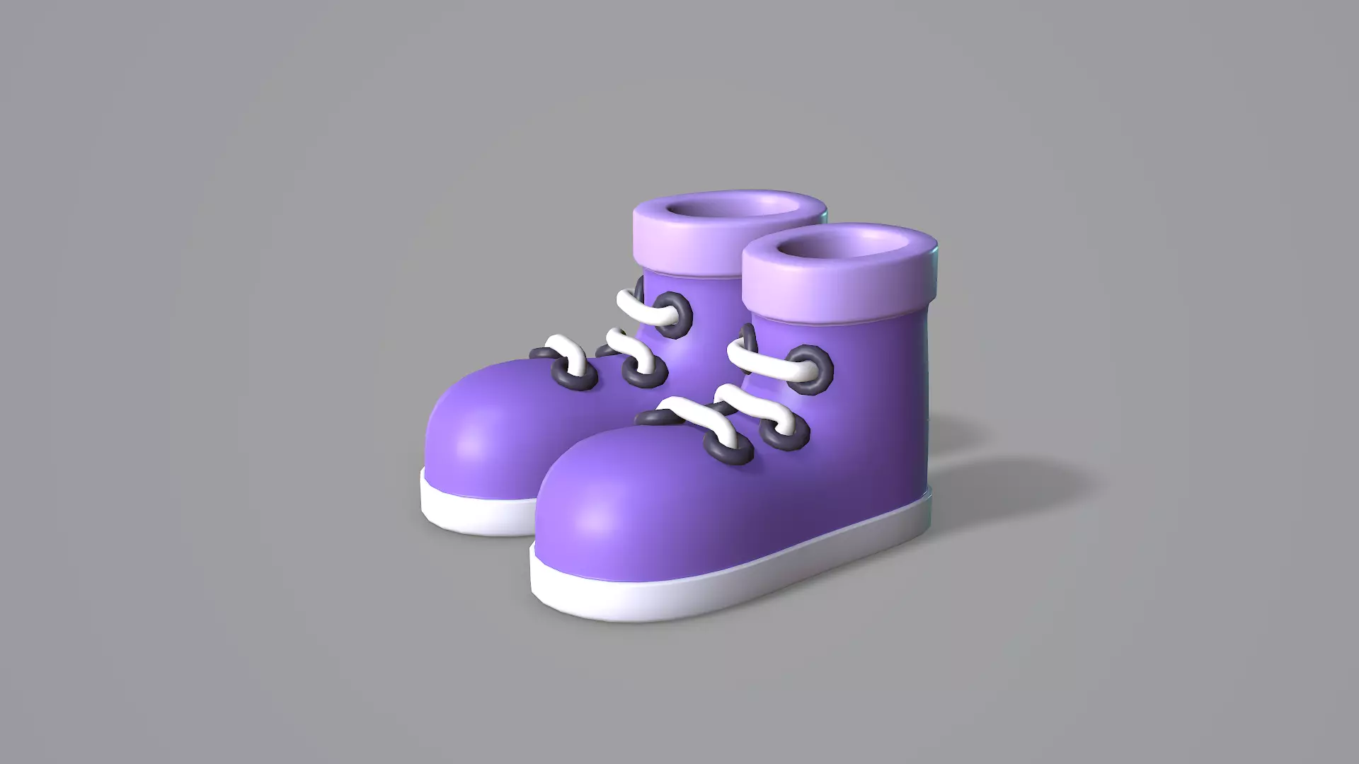 Cartoon Shoe Low-poly 3D model_0