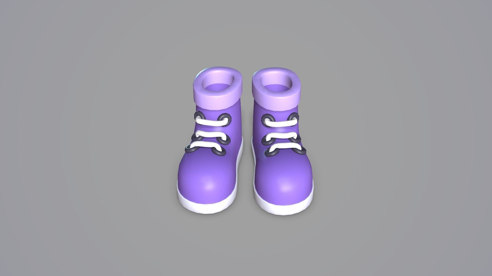 Cartoon Shoe Low-poly 3D model_2