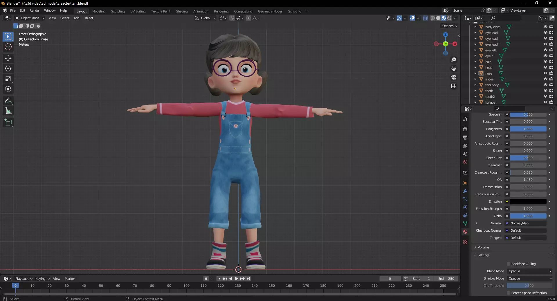 tani scary teacher 3d character download 3D model_0