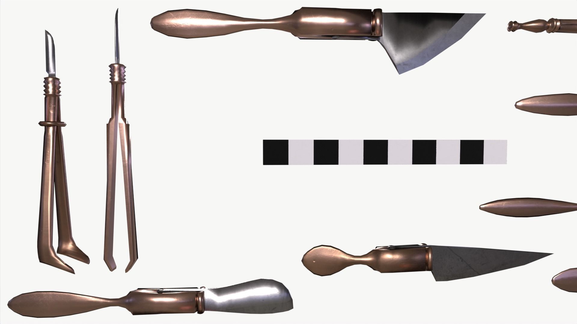 Roman medical instruments I Low-poly 3D model_4