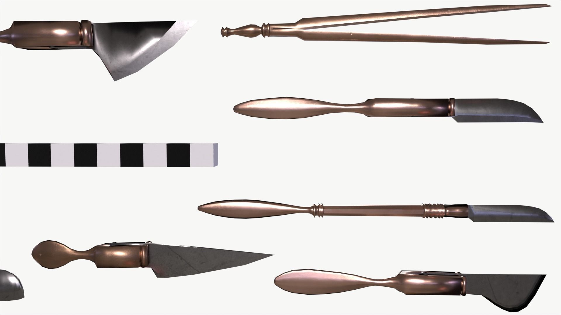 Roman medical instruments I Low-poly 3D model_5