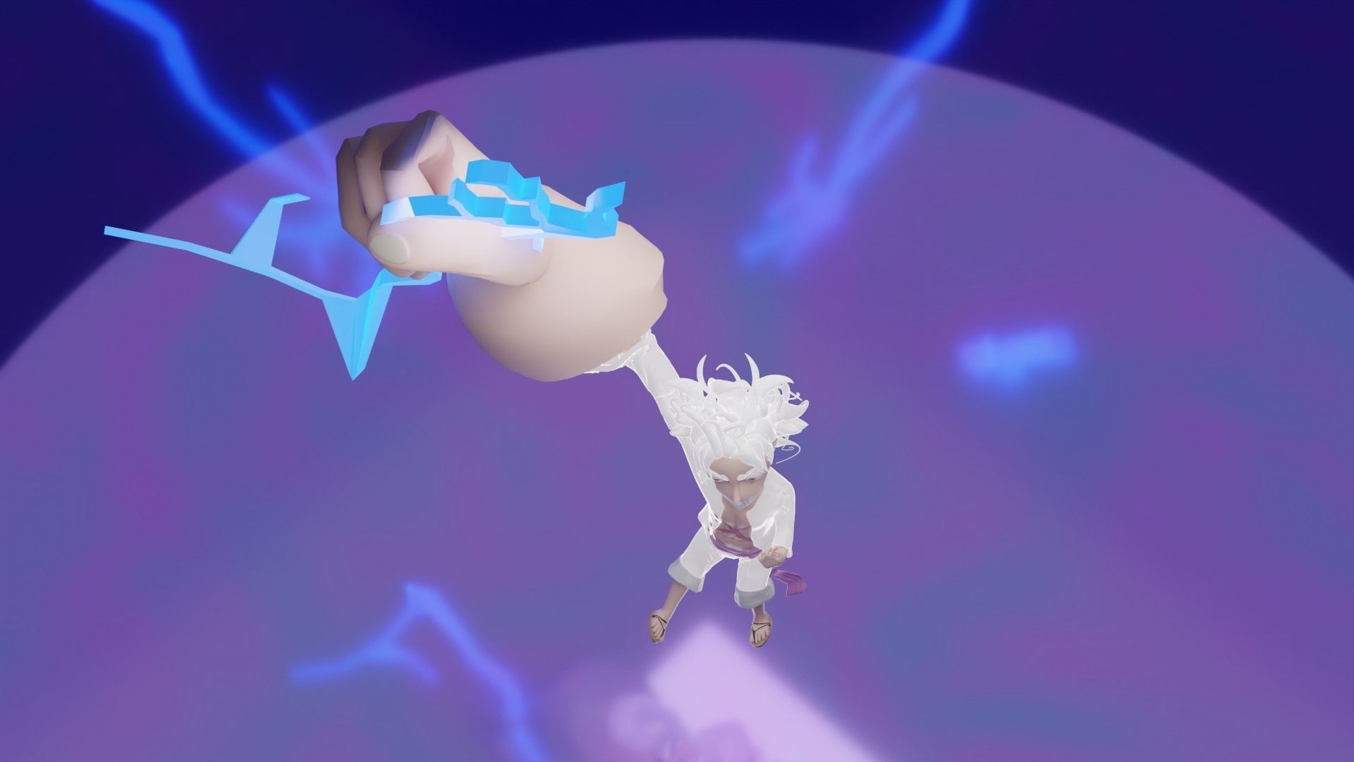 Chibi Luffy Gear 5 Low-poly 3D model_3