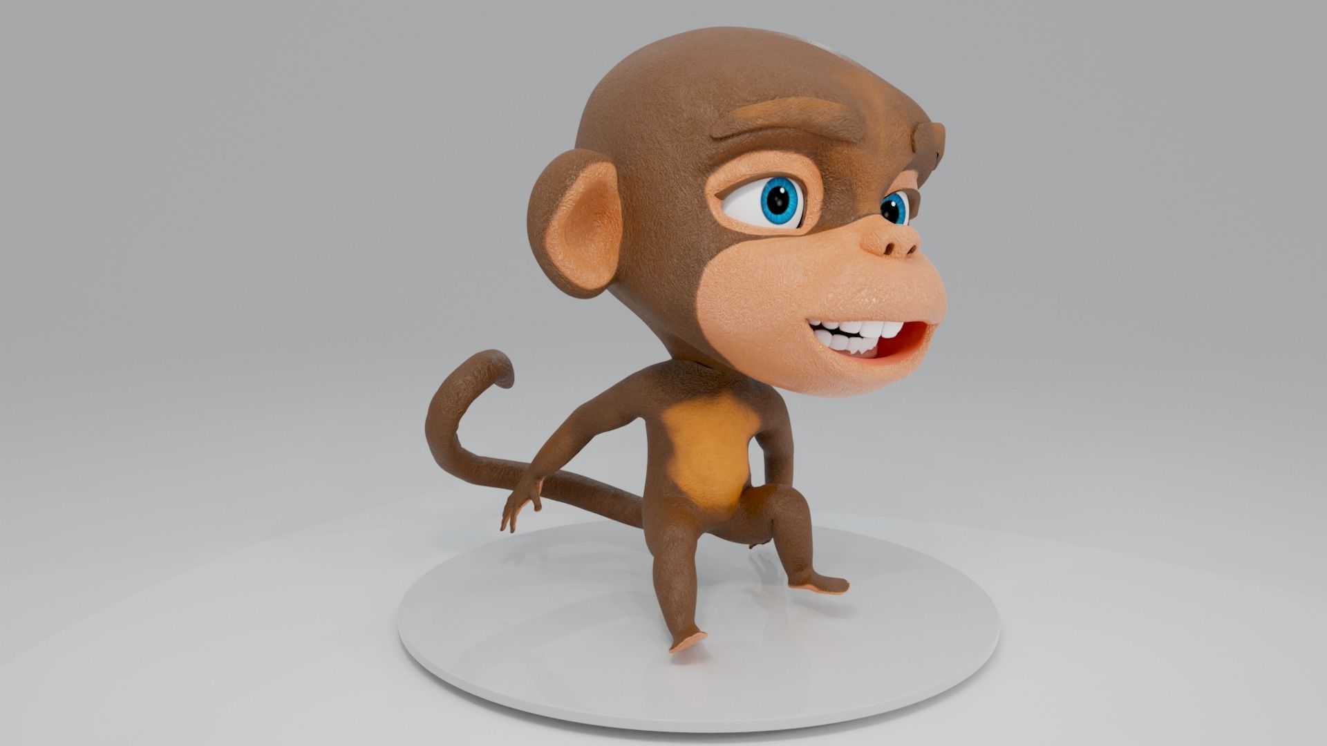 Monkey Cartoon 3D model_4