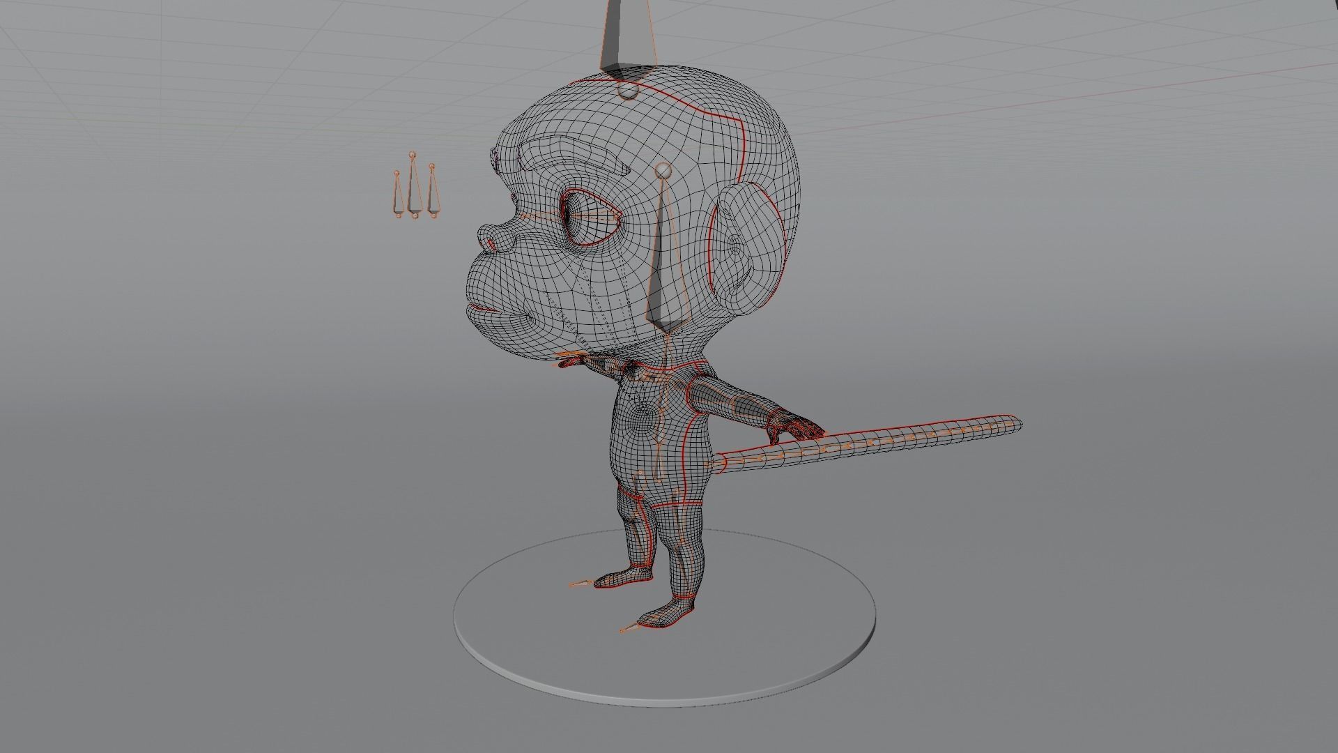 Monkey Cartoon 3D model_12