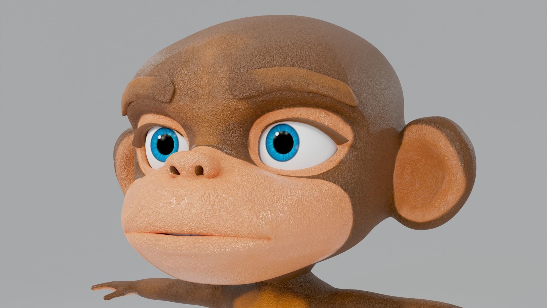 Monkey Cartoon 3D model_5