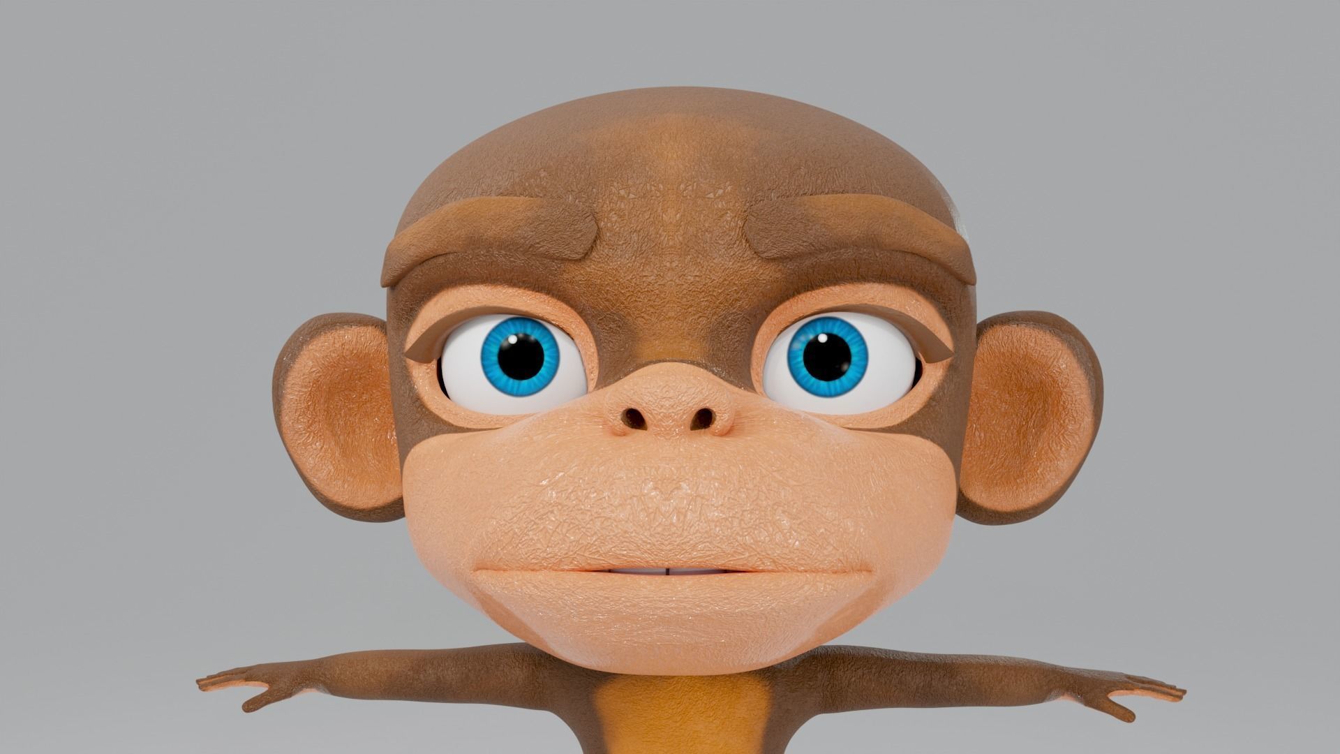 Monkey Cartoon 3D model_8
