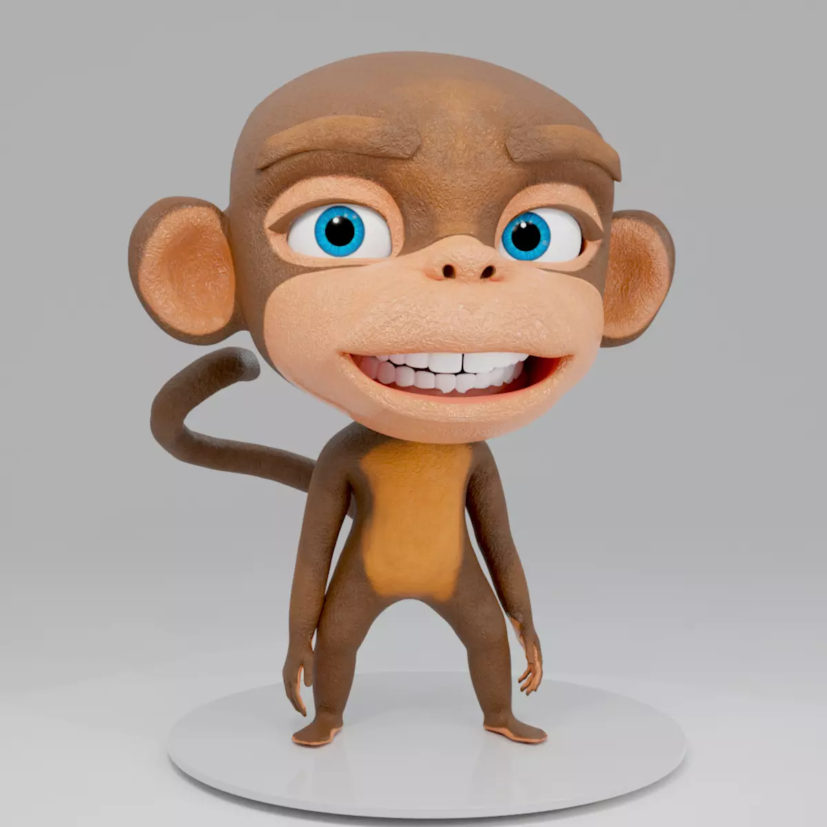 Monkey Cartoon 3D model_0