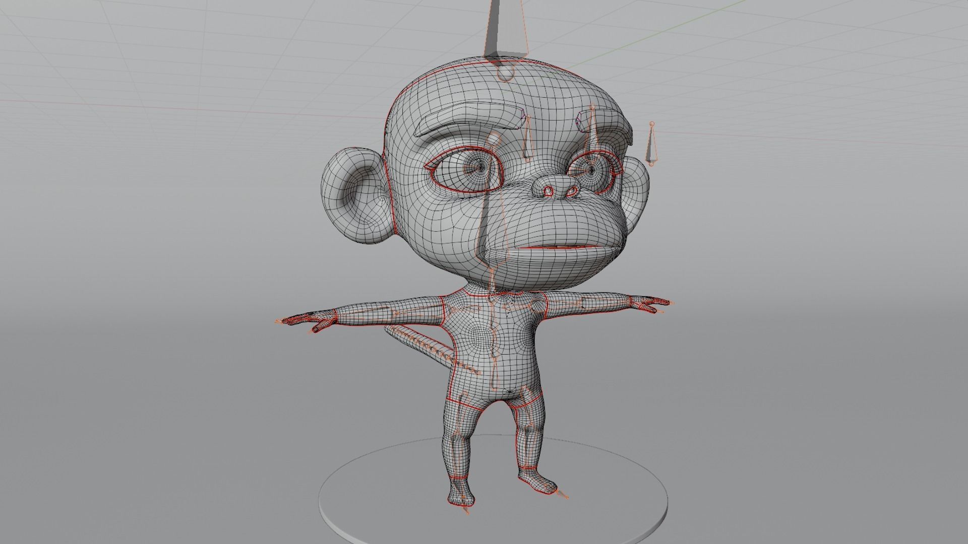 Monkey Cartoon 3D model_10