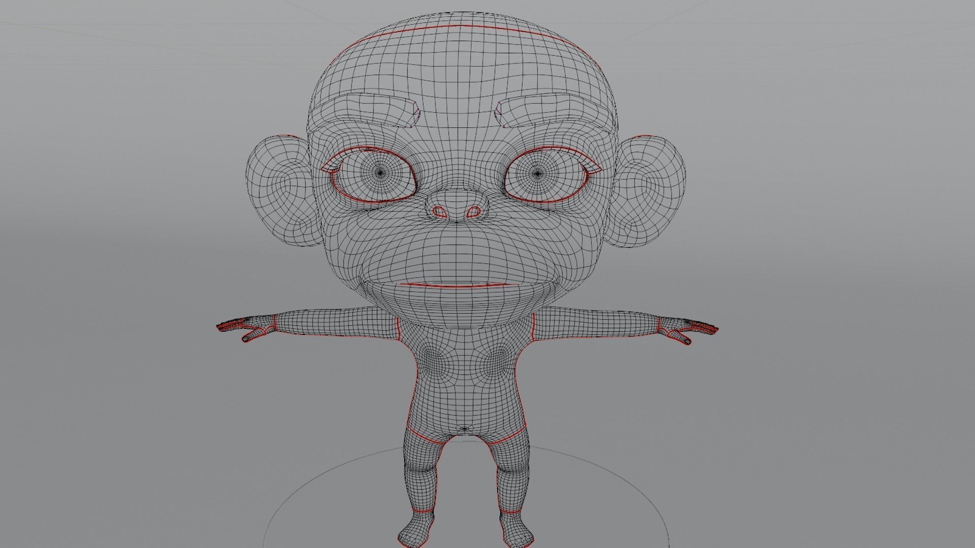 Monkey Cartoon 3D model_14