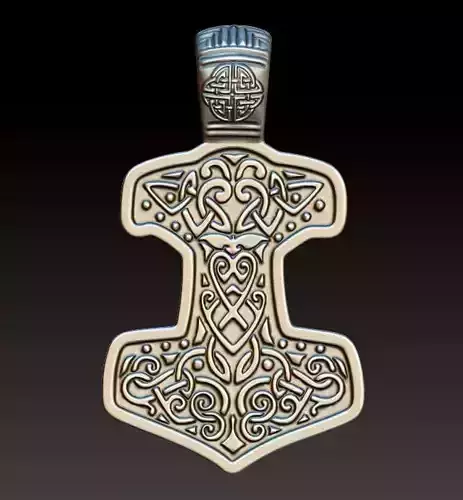 designer viking THOR HAMMER pendant