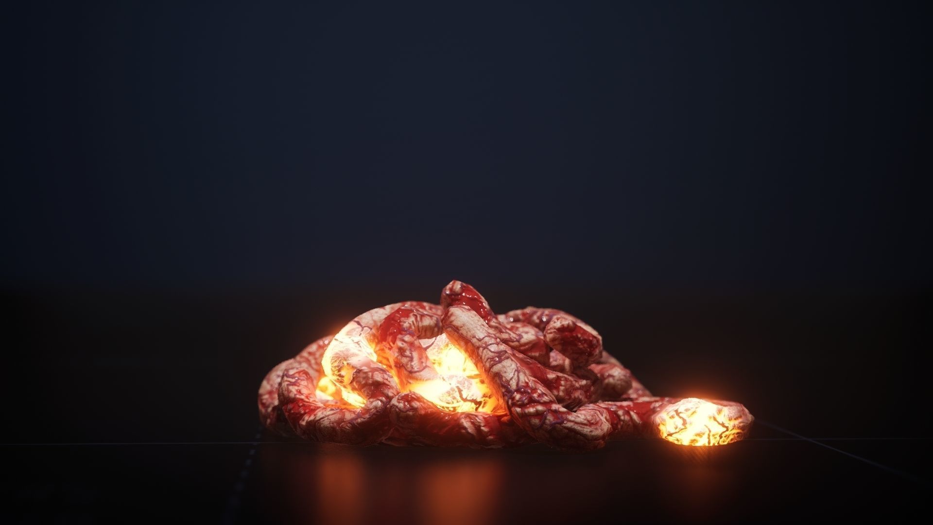 GutBall glowing ball of fire Low-poly 3D model_17