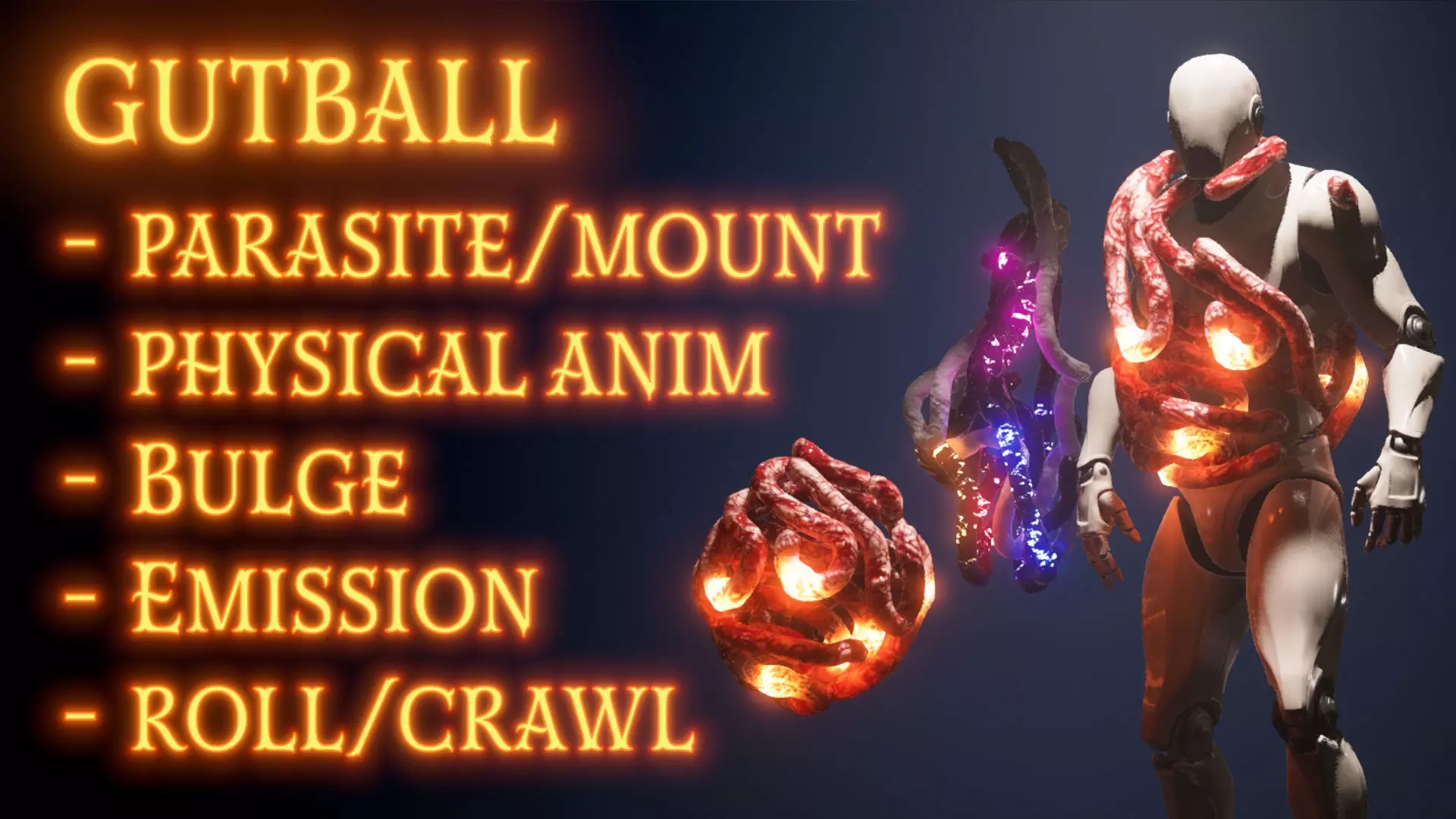 GutBall glowing ball of fire Low-poly 3D model_0