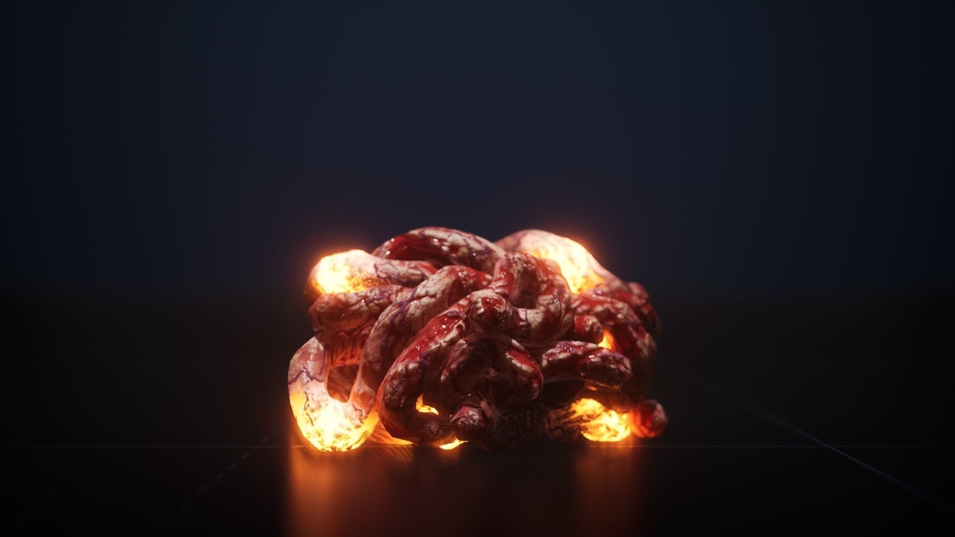 GutBall glowing ball of fire Low-poly 3D model_16