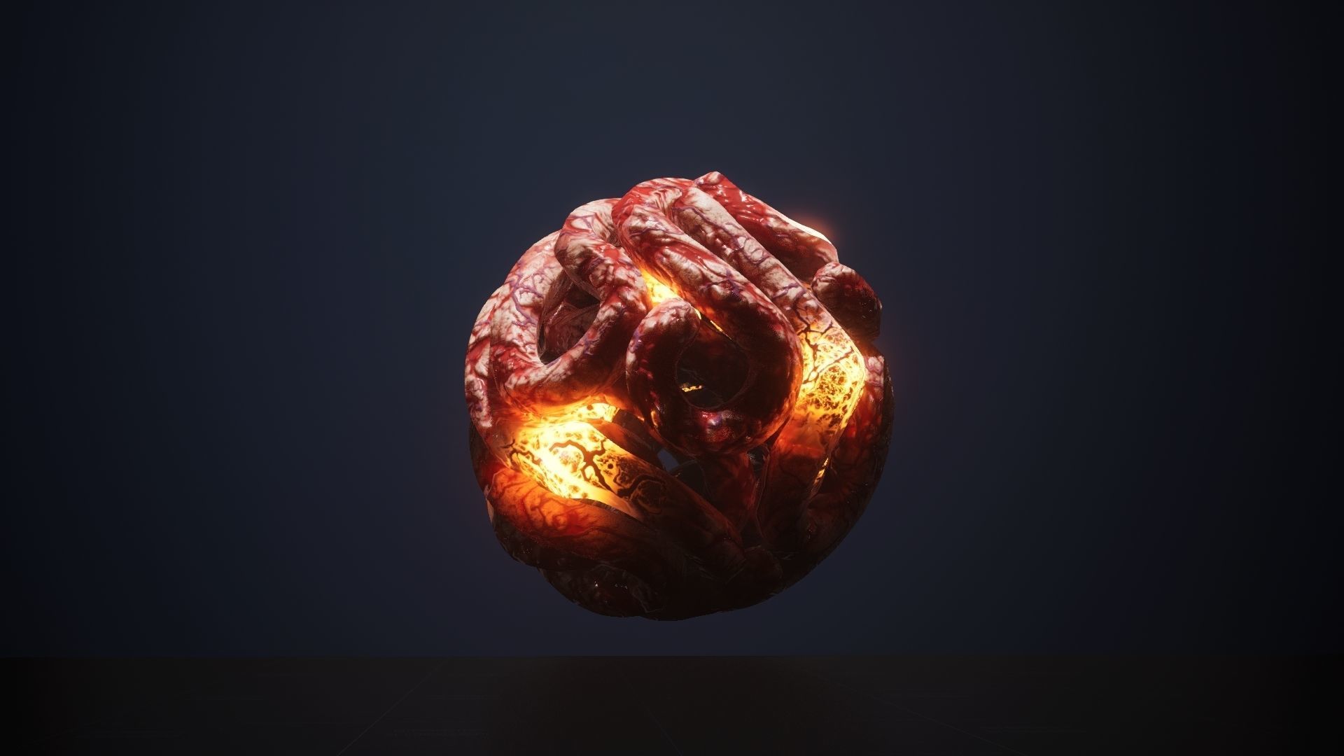 GutBall glowing ball of fire Low-poly 3D model_2