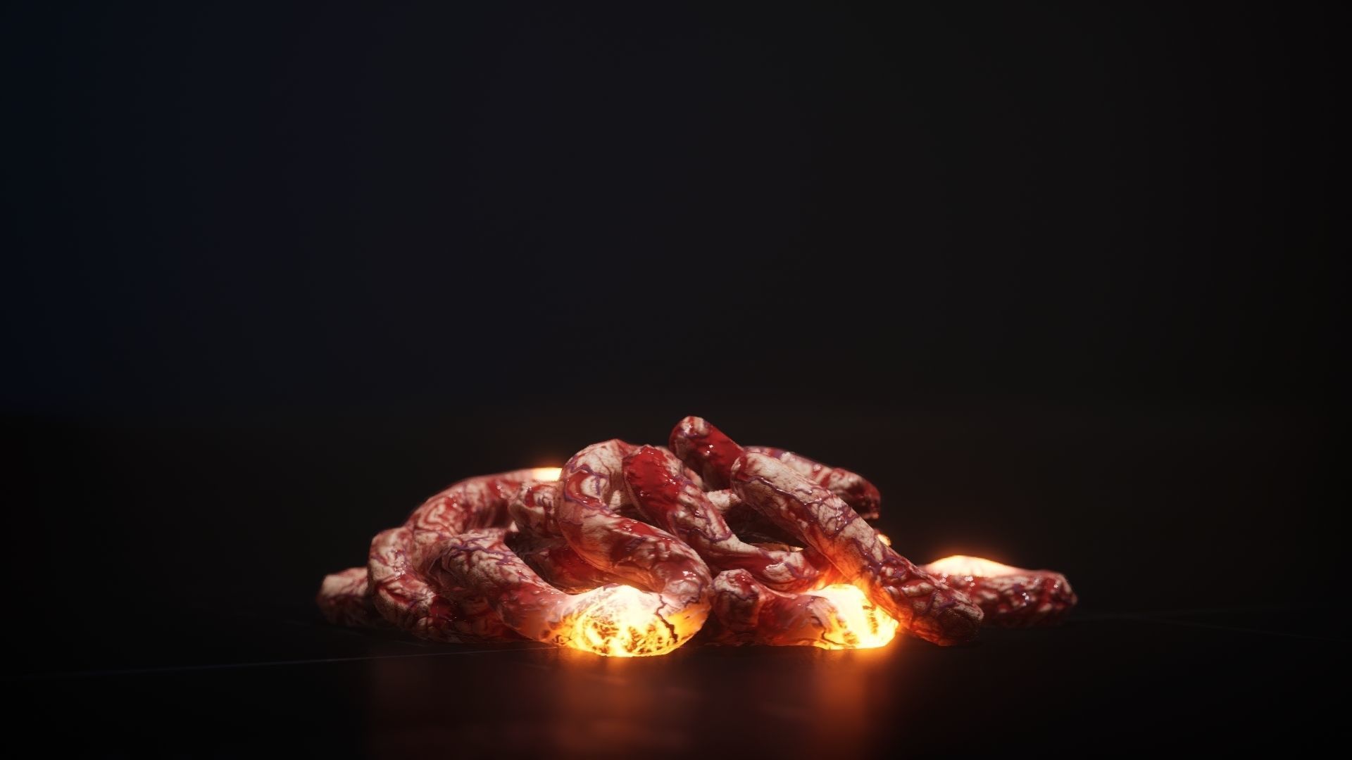 GutBall glowing ball of fire Low-poly 3D model_15