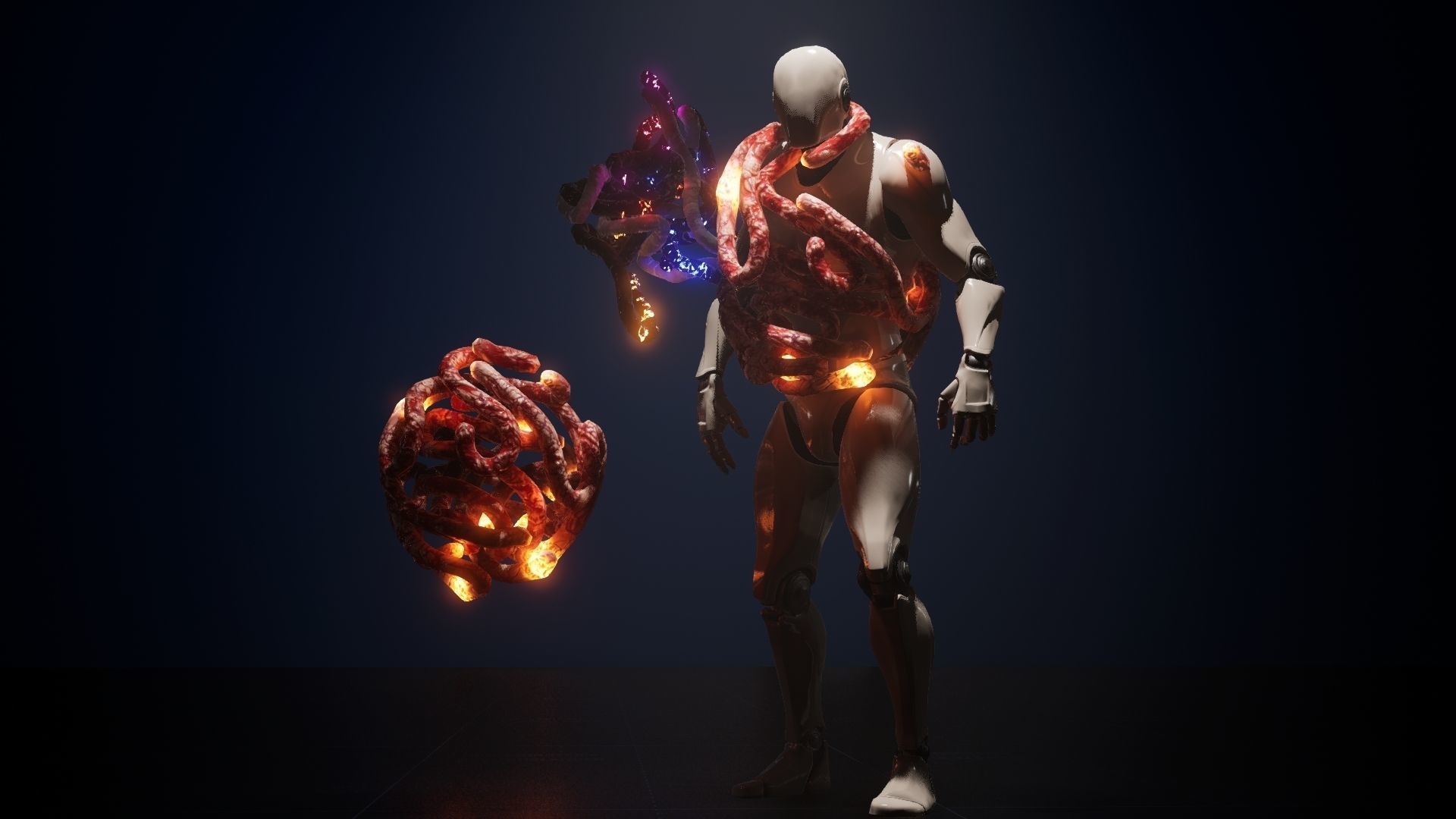 GutBall glowing ball of fire Low-poly 3D model_3