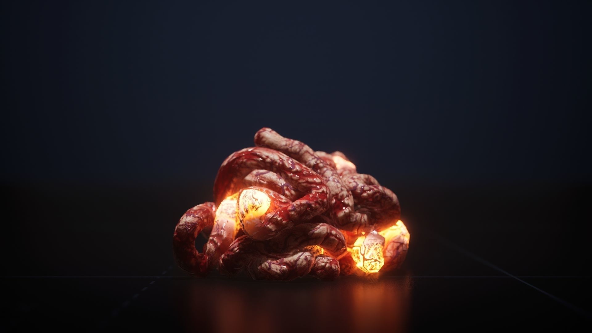 GutBall glowing ball of fire Low-poly 3D model_14