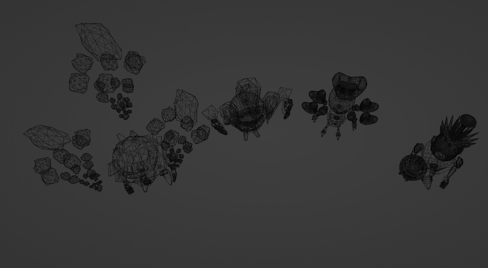 Team Villains Four Low-poly 3D model_4