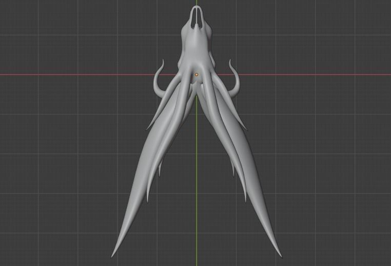 DEMON SKULL Low-poly 3D model_12