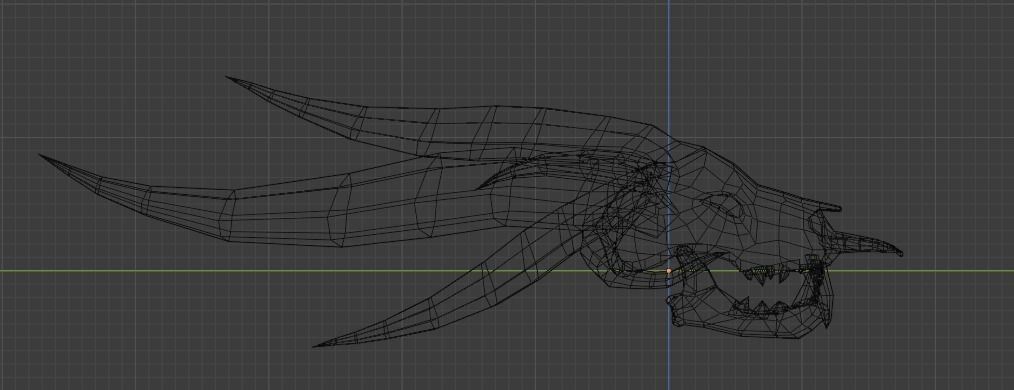 DEMON SKULL Low-poly 3D model_15